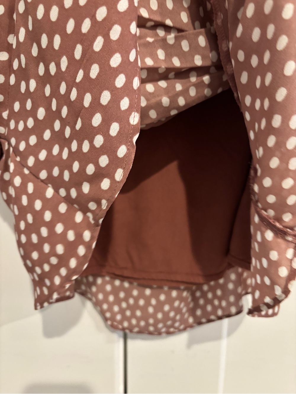 Abercrombie & Fitch Polka Dot Ruffle Mini Skirt. Size XS - Picture 7 of 8